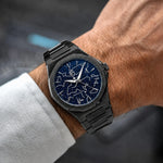 ChronoAstra integrated Grade 5 titanium bracelet, black DLC finish