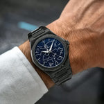 ChronoAstra integrated Grade 5 titanium bracelet in black DLC titanium (also the included launch bracelet)