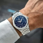 ChronoAstra integrated Grade 5 titanium bracelet in natural titanium (also the included launch bracelet)